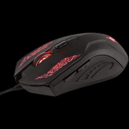 Konix Drakkar Souris gaming filaire Shaman pour PC - 6 boutons - Connexion USB - Rétroéclairage LED - Noir et rouge