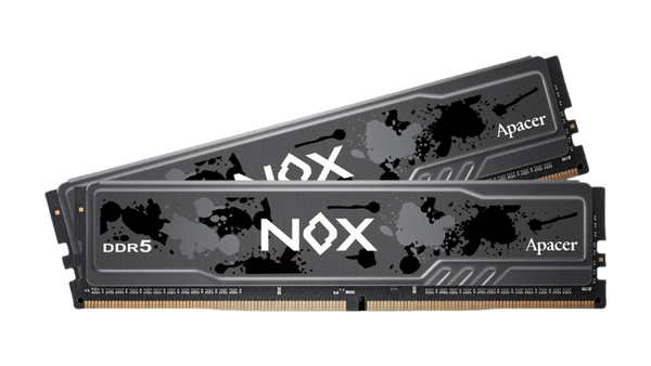 Kit Barrettes mémoire 32Go (2x16Go) DIMM DDR5 Apacer Nox 5200MHz (Noir)