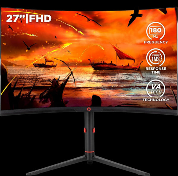 Écran Gaming Incurvé FHD Drakkar Shadow 27" 180hz 1ms Noir