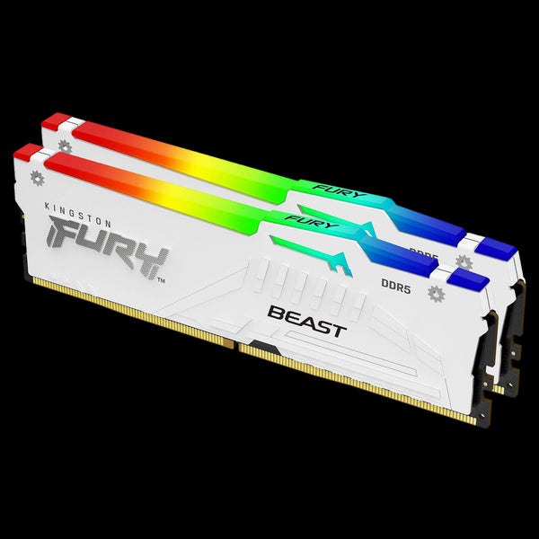 Kingston FURY Beast RGB 32 Go (2 x 16 Go) DDR5 6000 MHz CL36 - Blanc