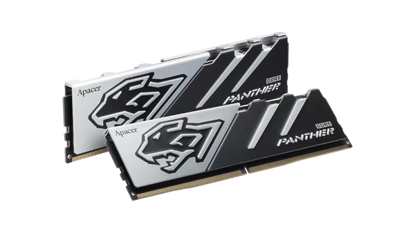 Kit Barrettes mémoire 32Go (2x16Go) DIMM DDR5 Apacer Panther 5200MHz (Noir/Argent)